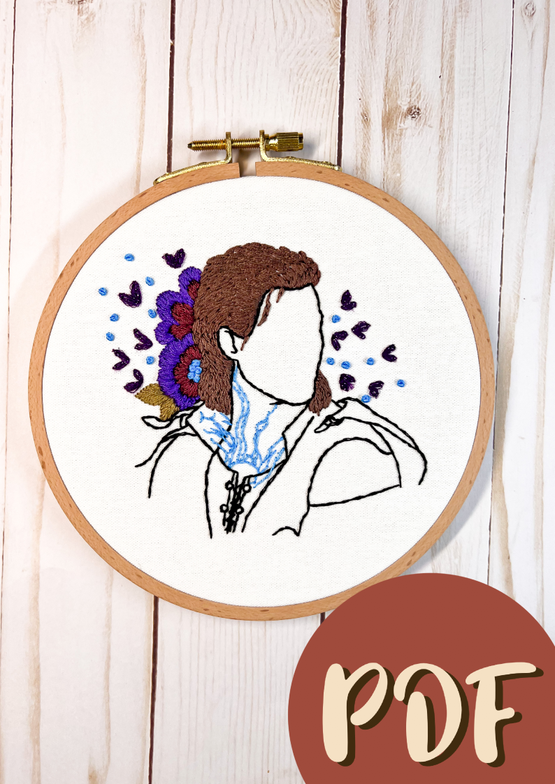 Gale Baldur's Gate Inspired Beginner Embroidery Pattern