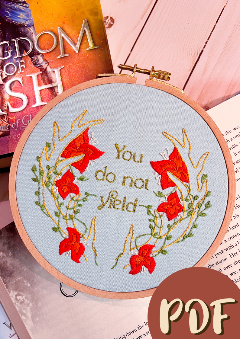 Throne Of Glass Inspired Beginner Embroidery Pattern