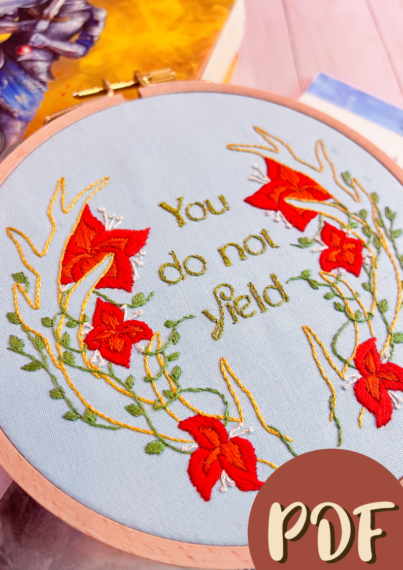 Throne Of Glass Inspired Beginner Embroidery Pattern