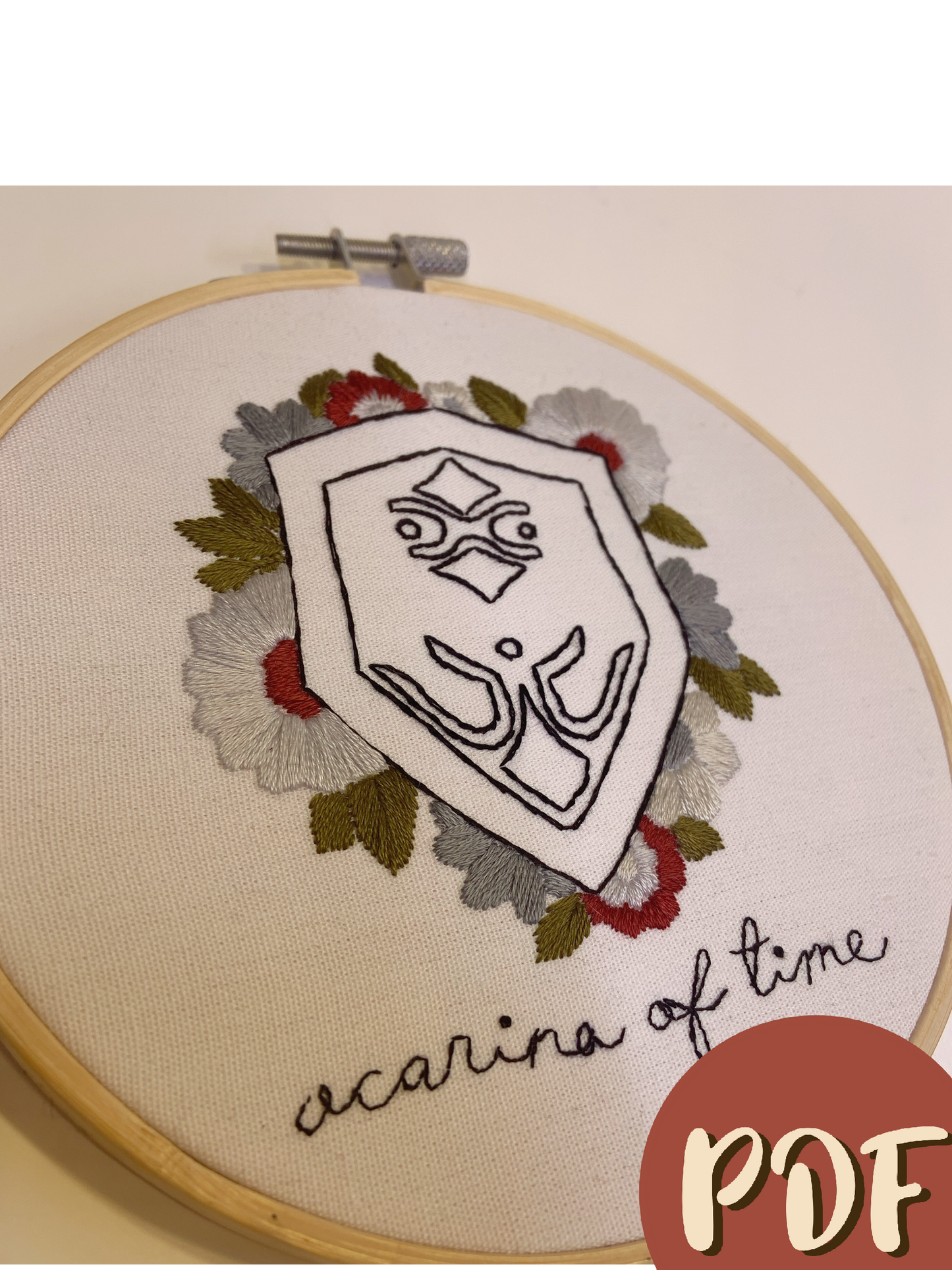 Ocarina of Time Mirror Shield 6 Inch Pattern