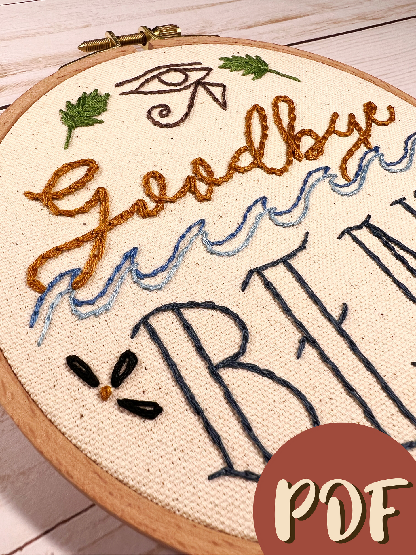 The Mummy Inspired Goodbye Beni Embroidery Pattern
