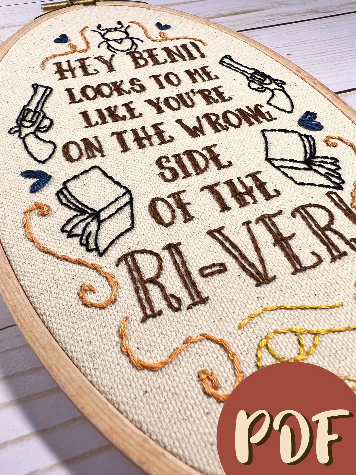 The Mummy Inspired Rick O'Connell Embroidery Pattern