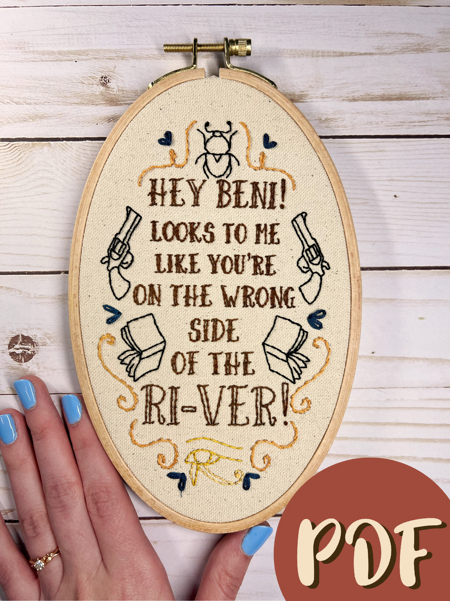 The Mummy Inspired Rick O'Connell Embroidery Pattern