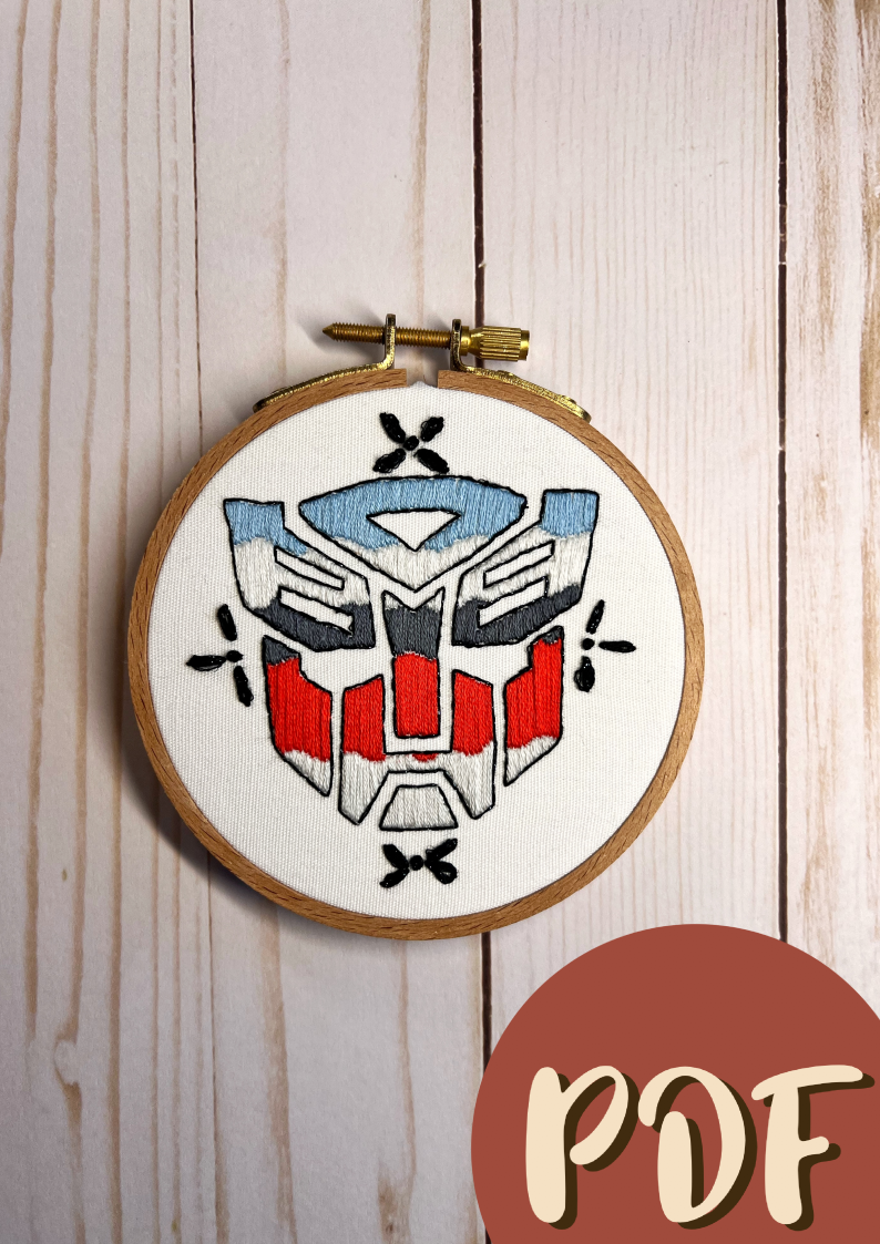 Transformers Inspired Autobot Logo 4 Inch Embroidery Pattern