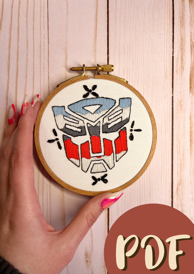 Transformers Inspired Autobot Logo 4 Inch Embroidery Pattern