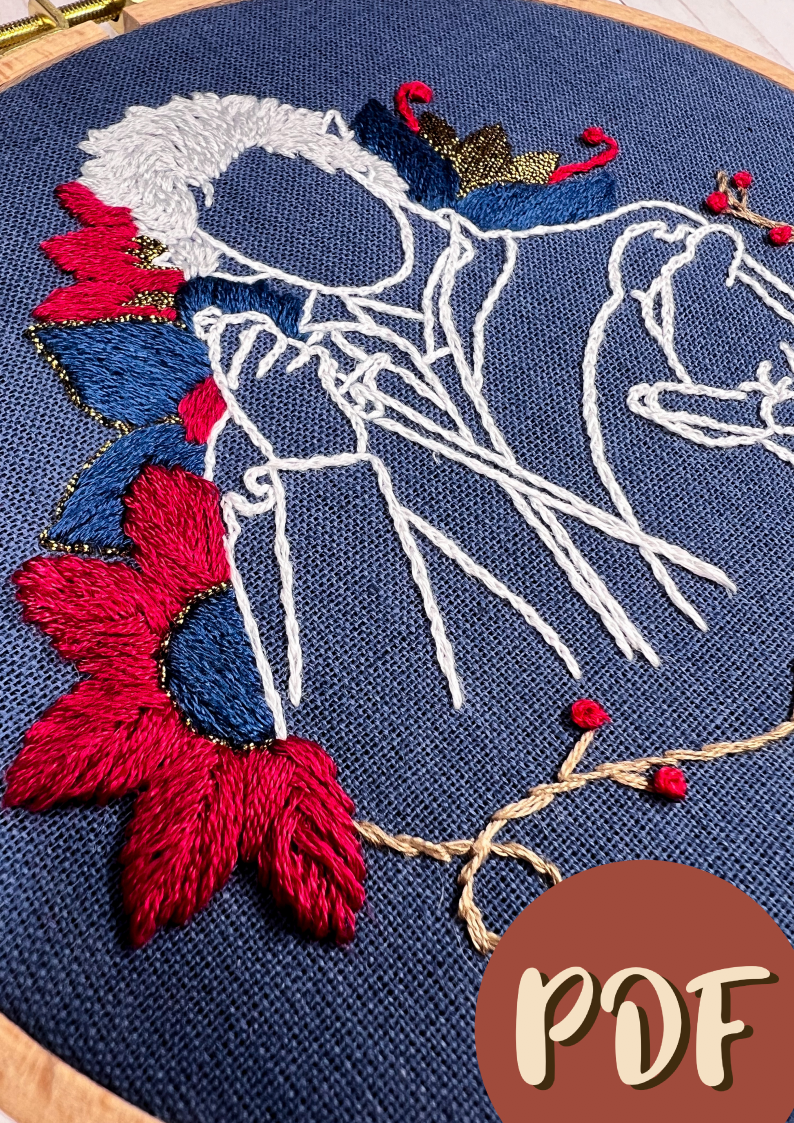 Baldur's Gate Astarion Inspired Embroidery Pattern