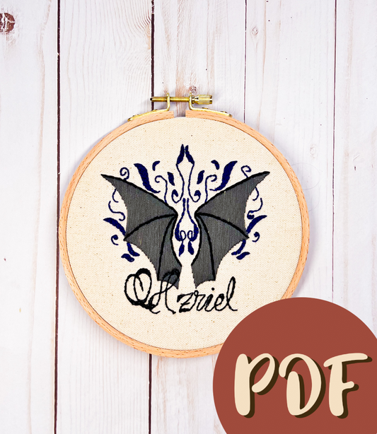 Azriel ACOTAR Inspired Embroidery Pattern