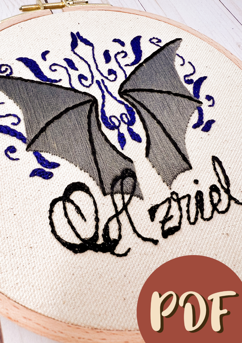 Azriel ACOTAR Inspired Embroidery Pattern