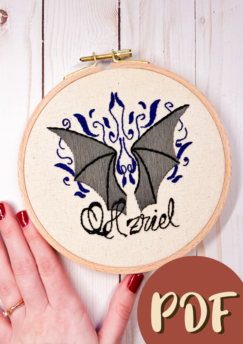 Azriel ACOTAR Inspired Embroidery Pattern