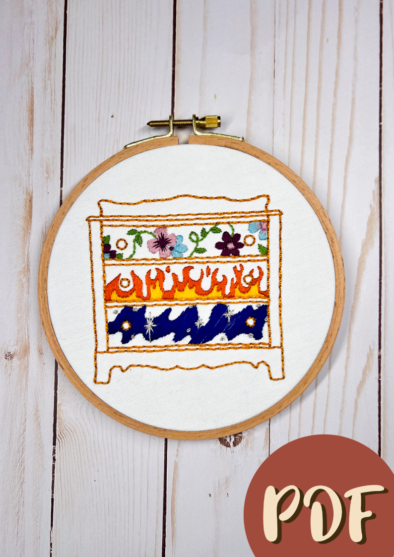 ACOTAR Inspired Archeron Sister Dresser Embroidery Pattern