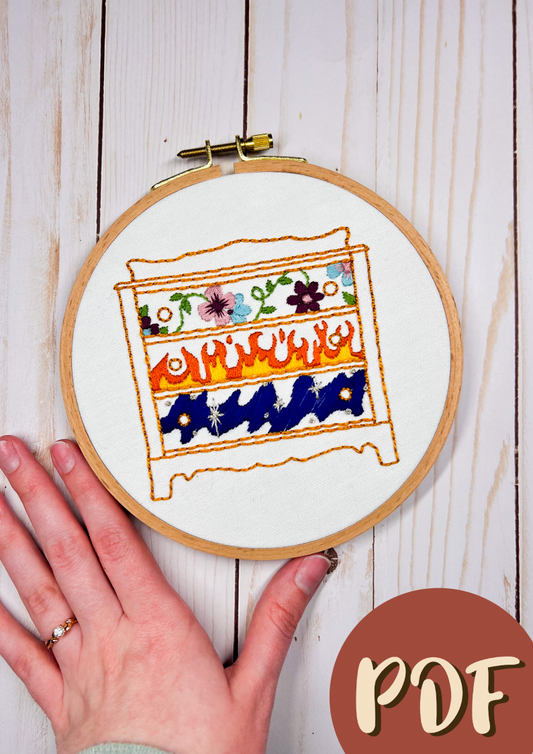 ACOTAR Inspired Archeron Sister Dresser Embroidery Pattern