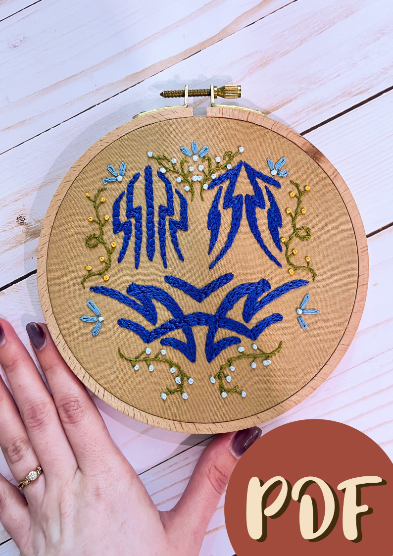 Stormlight Archive Inspired Kaladin Stormblessed Tattoos Embroidery Pattern