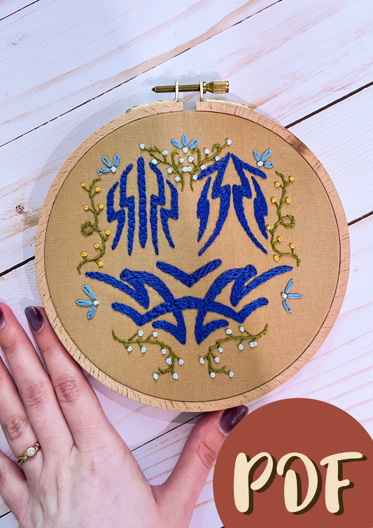 Stormlight Archive Inspired Kaladin Stormblessed Tattoos Embroidery Pattern