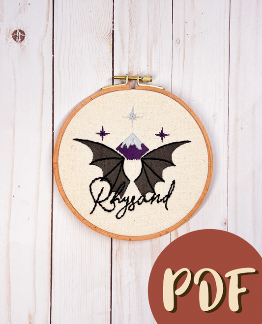 Rhysand ACOTAR Inspired Embroidery Pattern