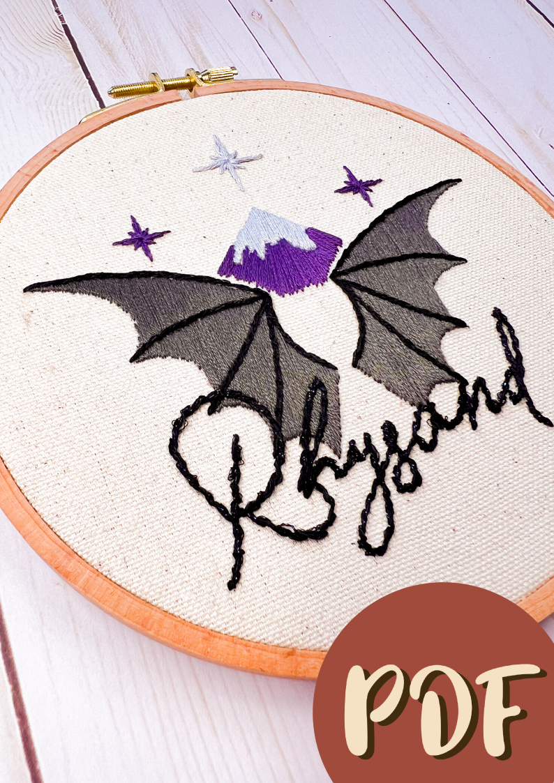 Rhysand ACOTAR Inspired Embroidery Pattern