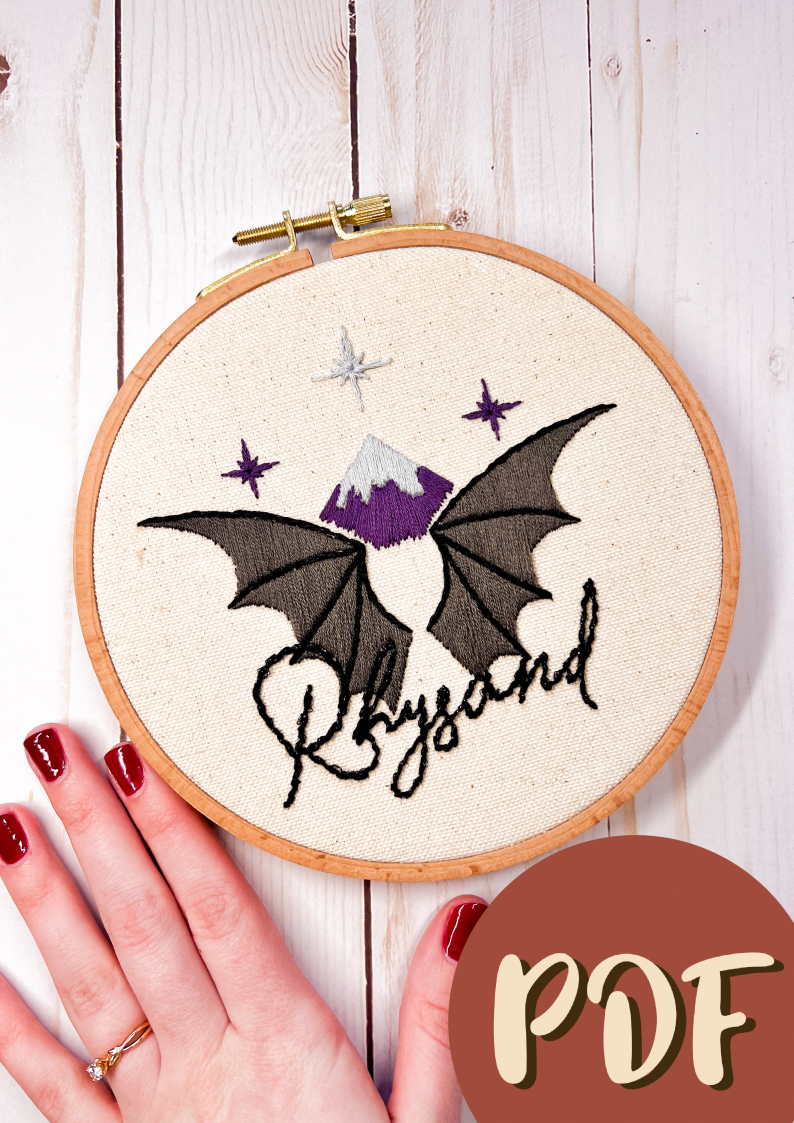 Rhysand ACOTAR Inspired Embroidery Pattern