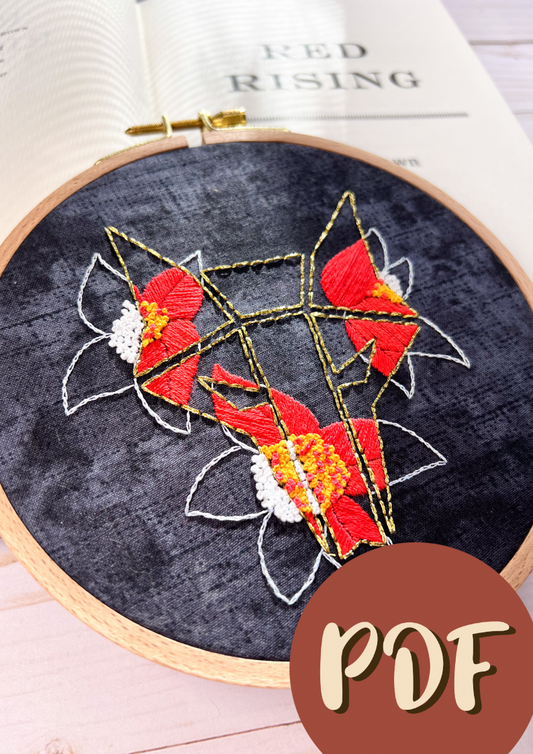 Red Rising Inspired Embroidery Pattern