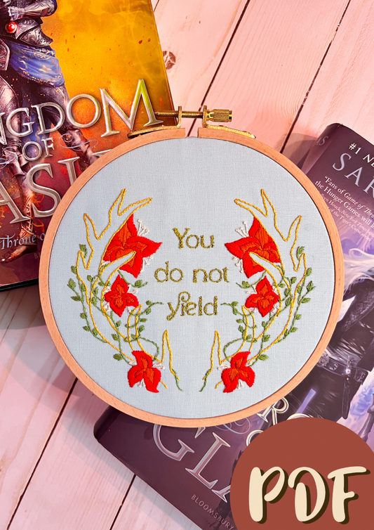 Throne Of Glass Inspired Beginner Embroidery Pattern