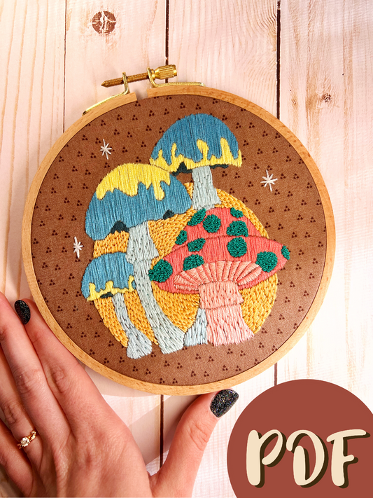 Funky Mushroom 6 Inch Pattern
