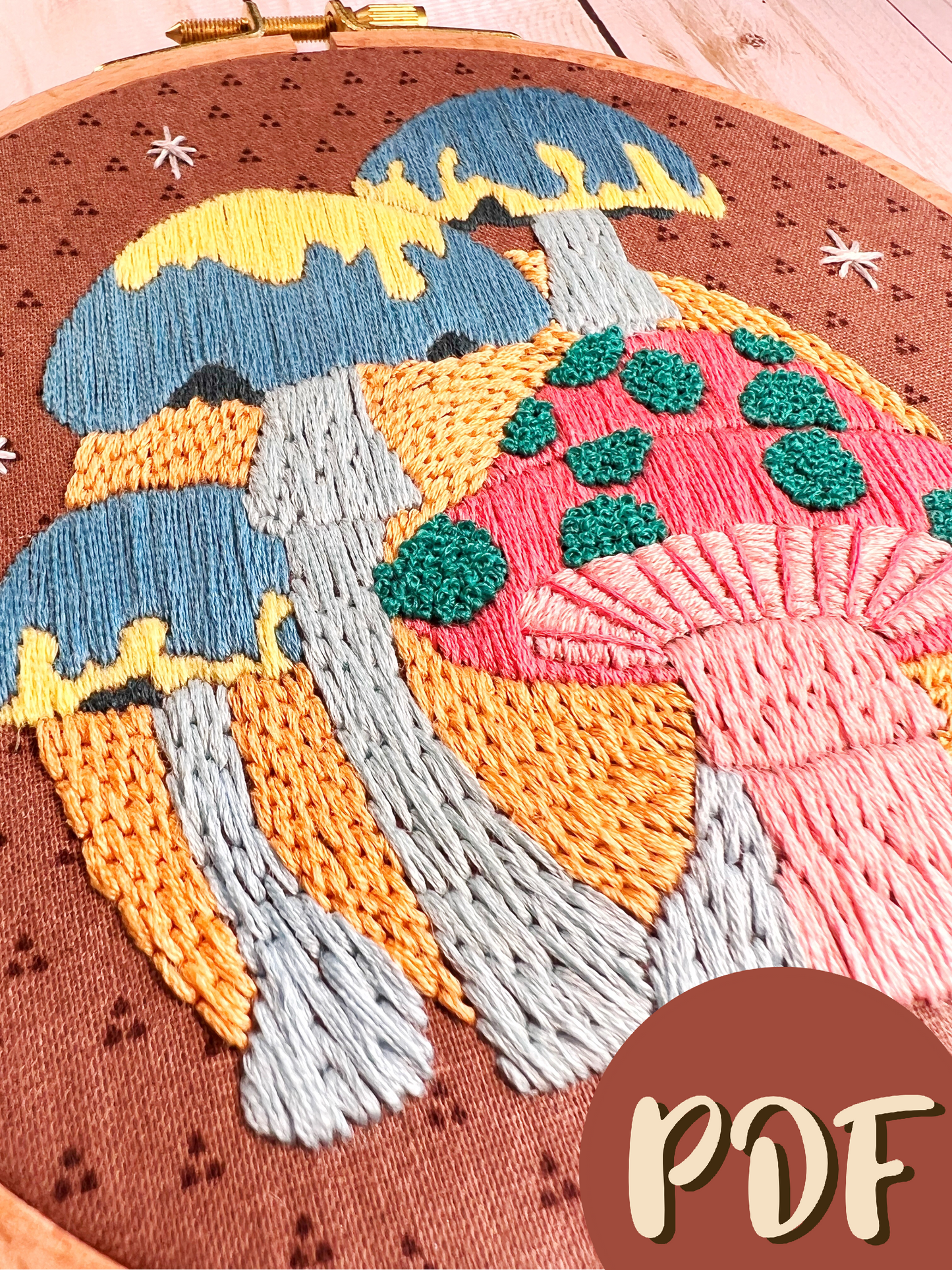 Funky Mushroom 6 Inch Pattern