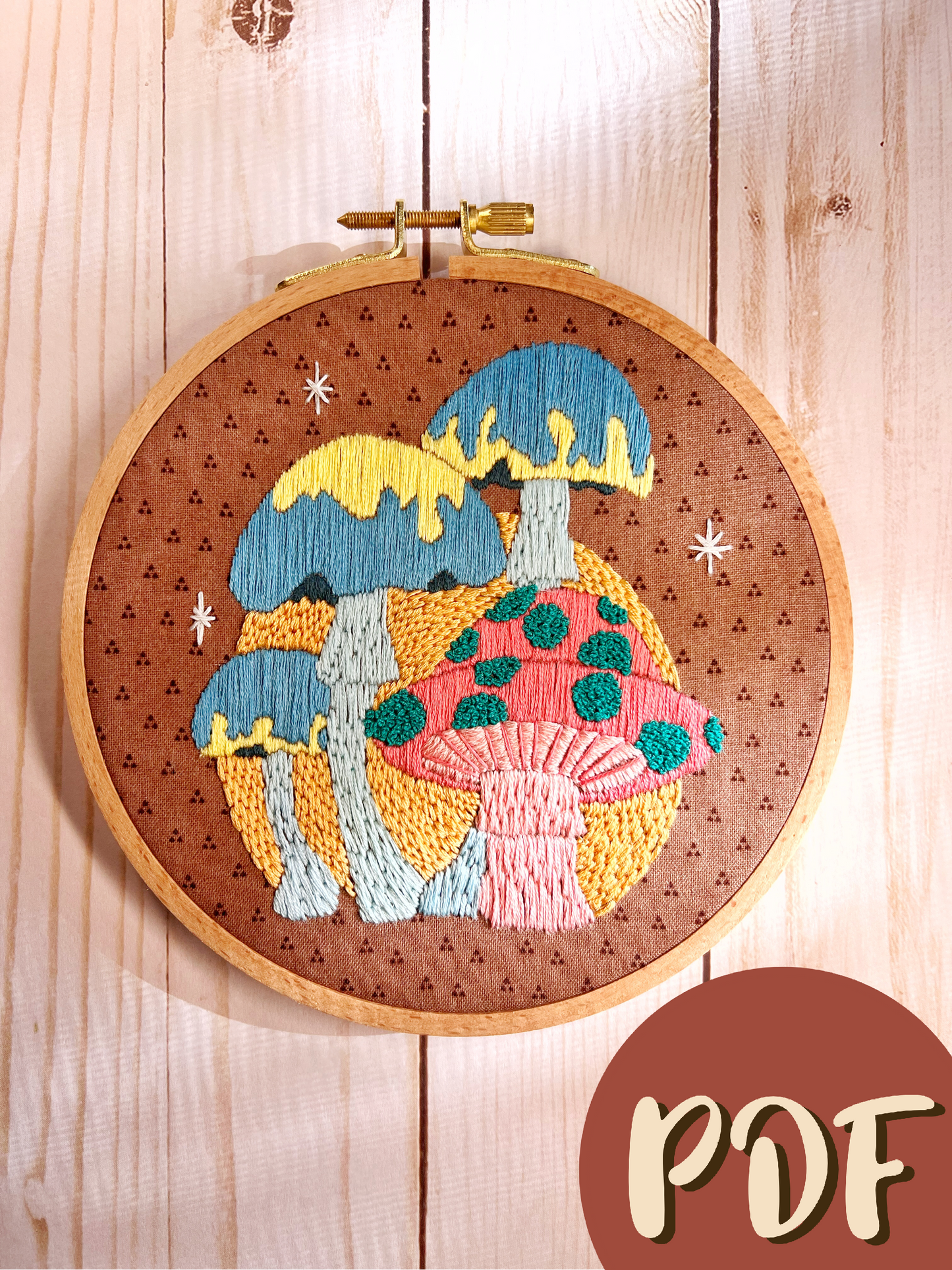 Funky Mushroom 6 Inch Pattern