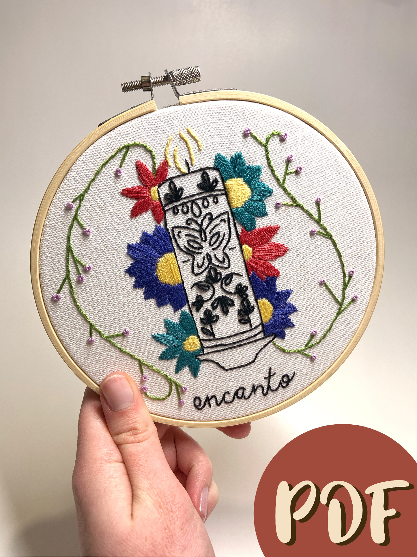 Encanto Candle 6 Inch Pattern