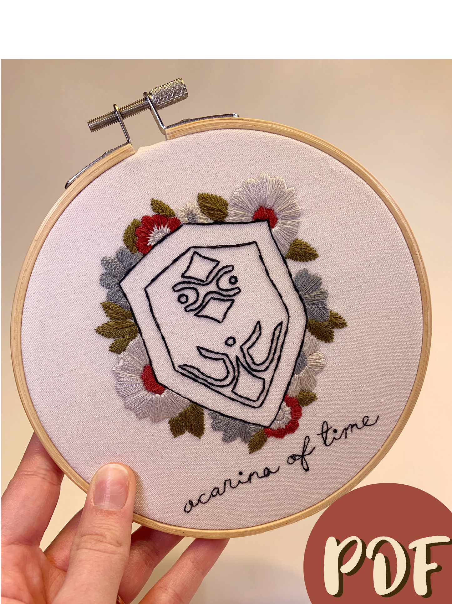 Ocarina of Time Mirror Shield 6 Inch Pattern