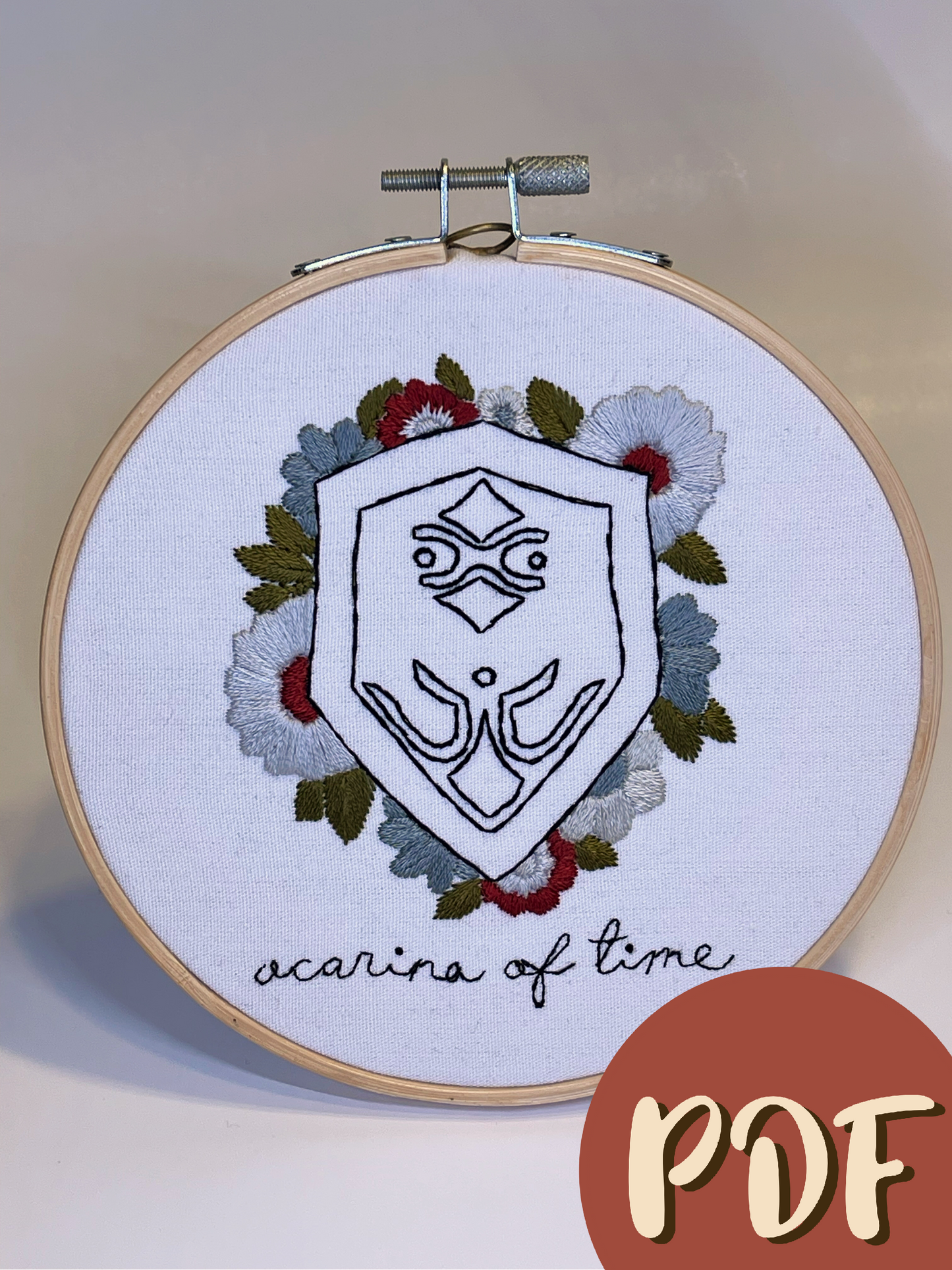 Ocarina of Time Mirror Shield 6 Inch Pattern