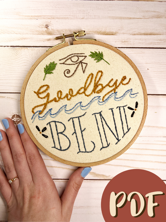 The Mummy Inspired Goodbye Beni Embroidery Pattern