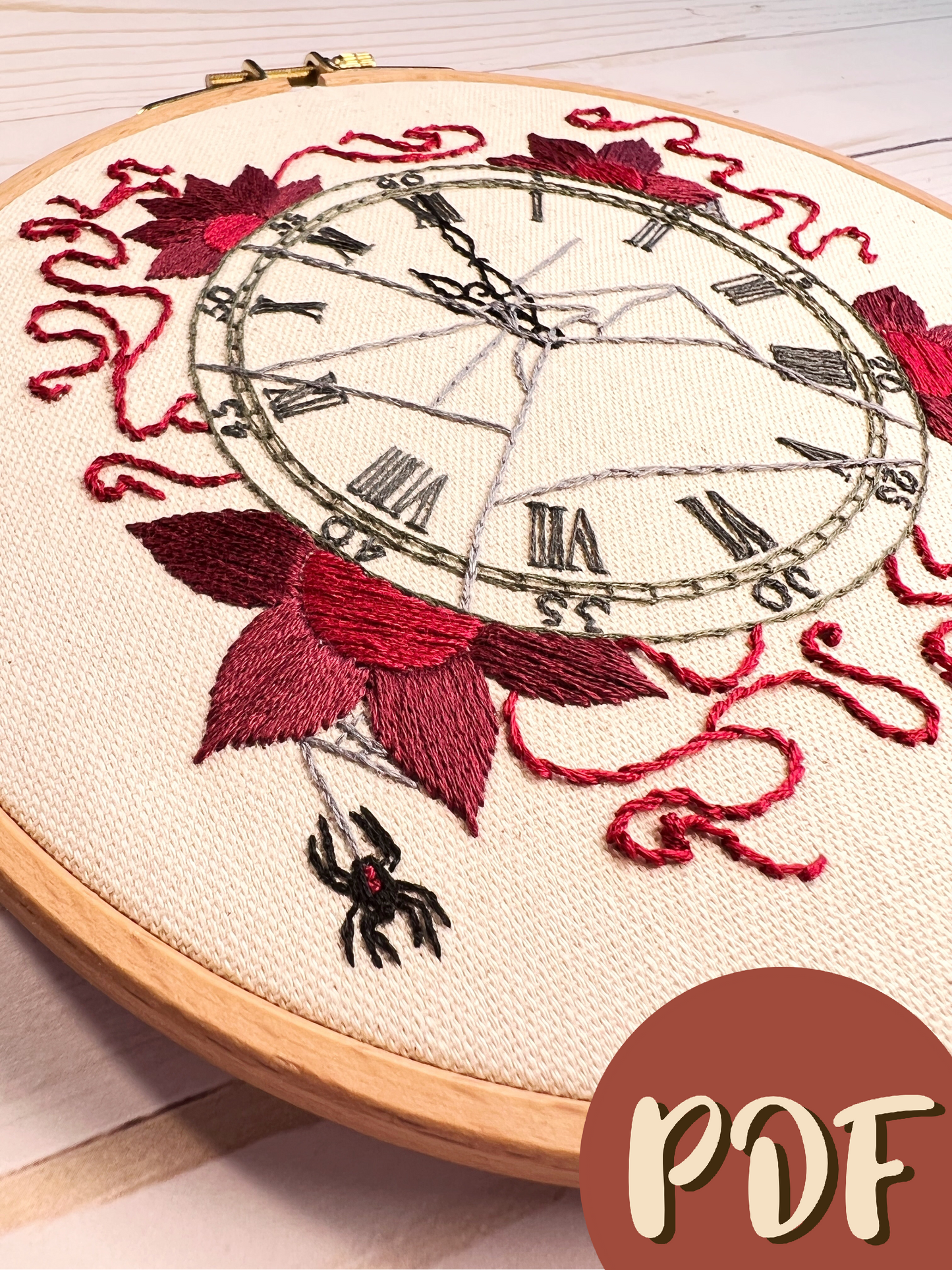 Stranger Things Inspired Vecna Clock 7 Inch Pattern