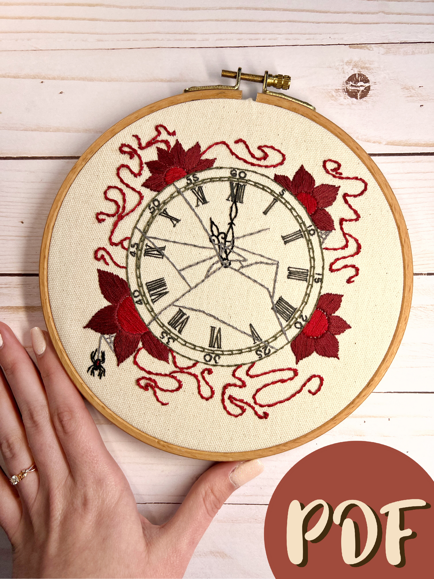 Stranger Things Inspired Vecna Clock 7 Inch Pattern