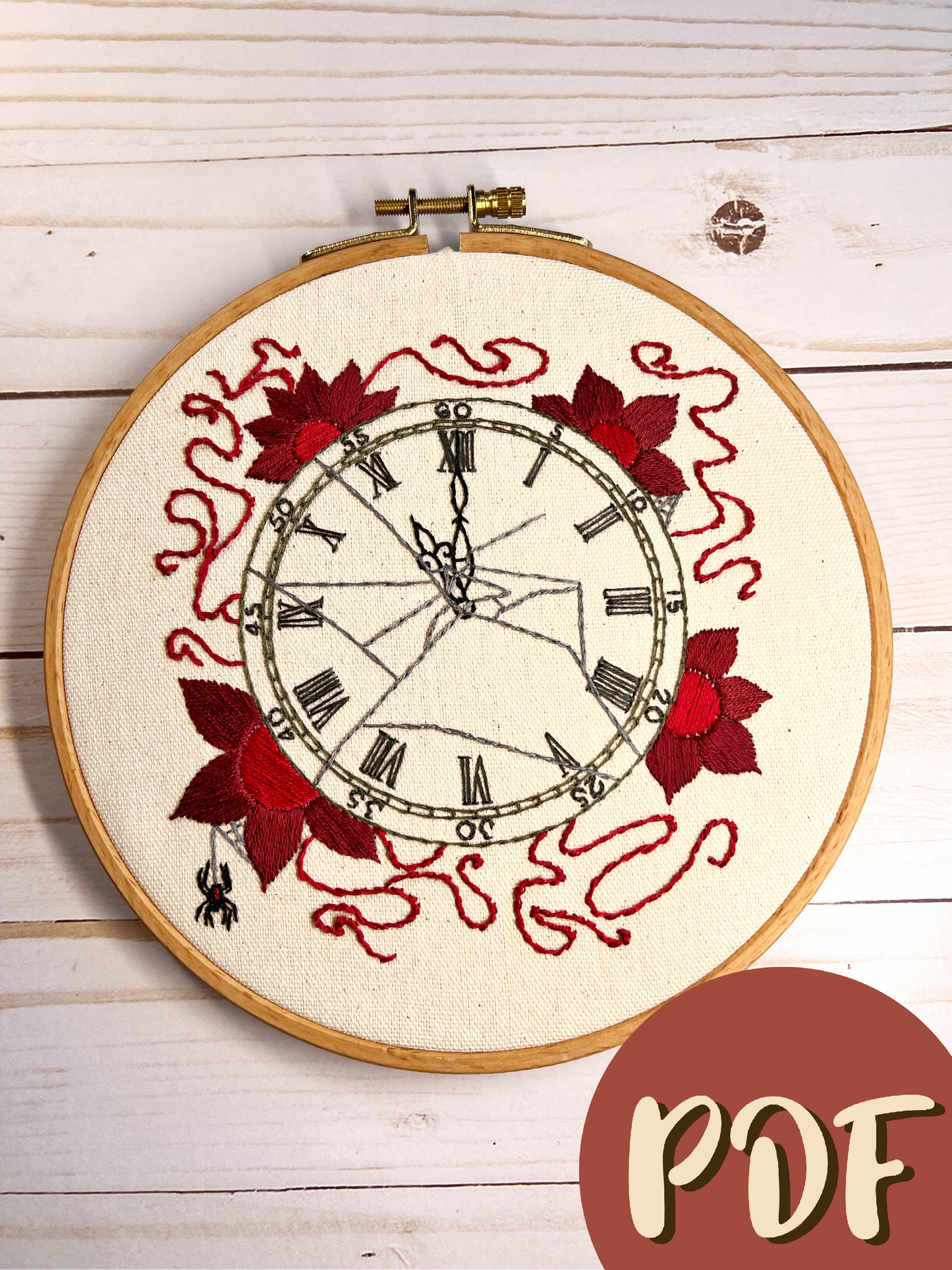 Stranger Things Inspired Vecna Clock 7 Inch Pattern
