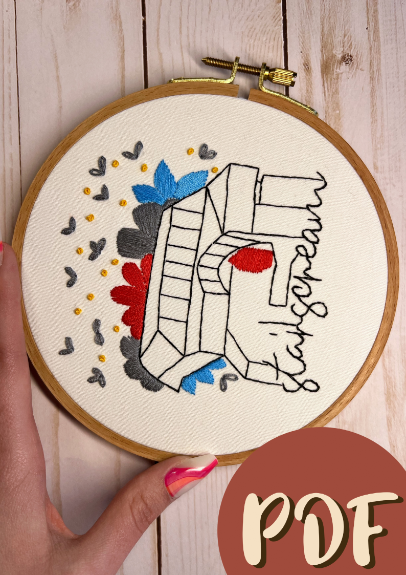 Transformers Inspired Starscream 6 Inch Embroidery Pattern