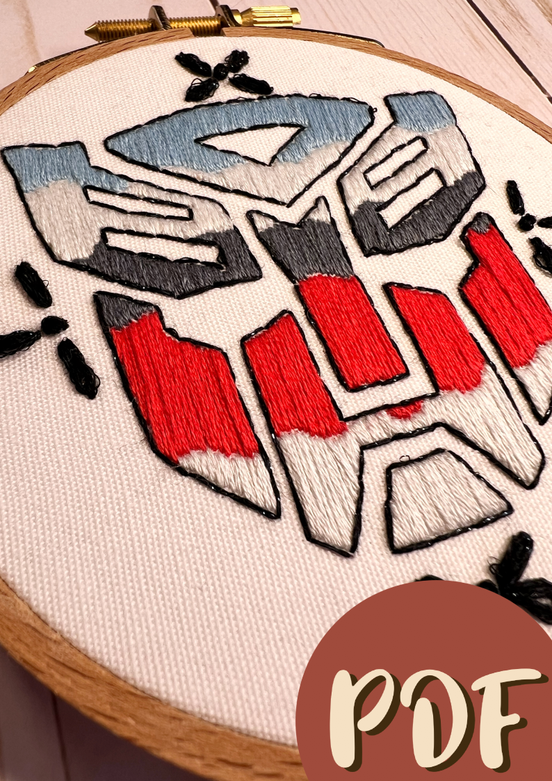 Transformers Inspired Autobot Logo 4 Inch Embroidery Pattern